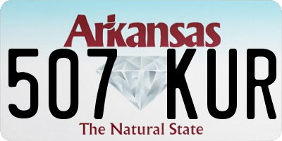 AR license plate 507KUR