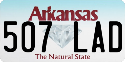 AR license plate 507LAD