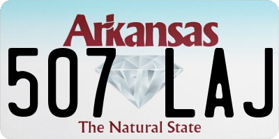 AR license plate 507LAJ