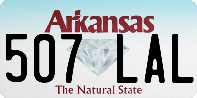 AR license plate 507LAL