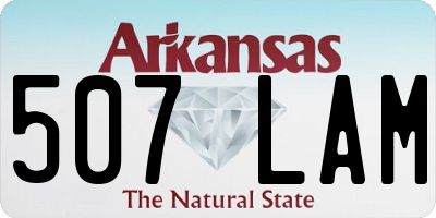 AR license plate 507LAM