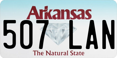 AR license plate 507LAN