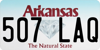 AR license plate 507LAQ