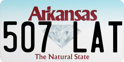 AR license plate 507LAT