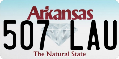 AR license plate 507LAU