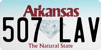 AR license plate 507LAV