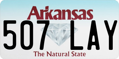 AR license plate 507LAY
