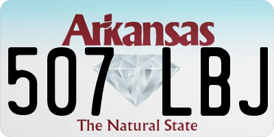 AR license plate 507LBJ