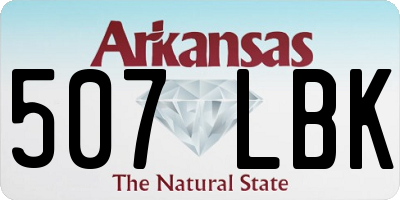AR license plate 507LBK