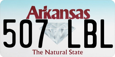 AR license plate 507LBL