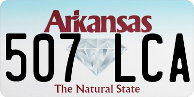 AR license plate 507LCA