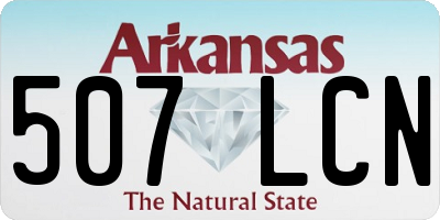 AR license plate 507LCN