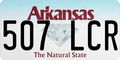 AR license plate 507LCR