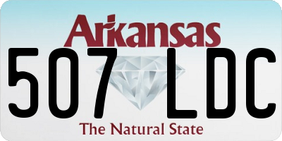 AR license plate 507LDC