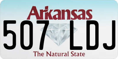 AR license plate 507LDJ