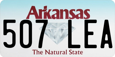 AR license plate 507LEA