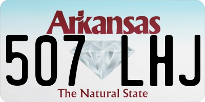 AR license plate 507LHJ