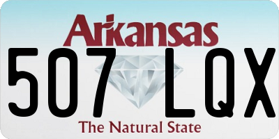 AR license plate 507LQX