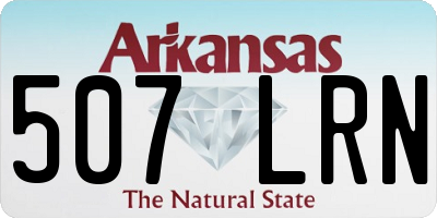 AR license plate 507LRN