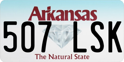 AR license plate 507LSK