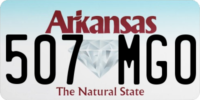 AR license plate 507MGO
