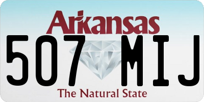AR license plate 507MIJ