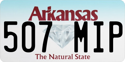 AR license plate 507MIP