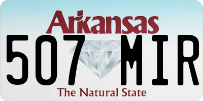 AR license plate 507MIR