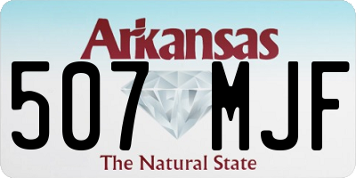 AR license plate 507MJF