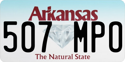 AR license plate 507MPO
