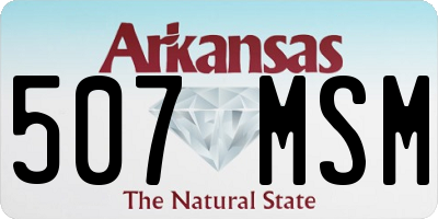 AR license plate 507MSM