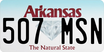 AR license plate 507MSN