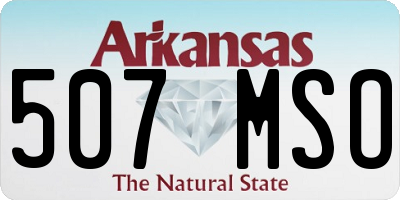 AR license plate 507MSO