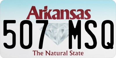 AR license plate 507MSQ