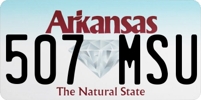 AR license plate 507MSU