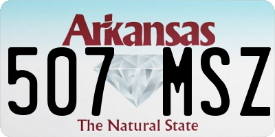 AR license plate 507MSZ