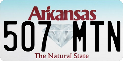 AR license plate 507MTN