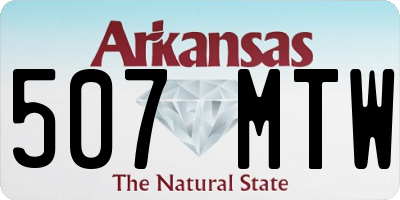 AR license plate 507MTW