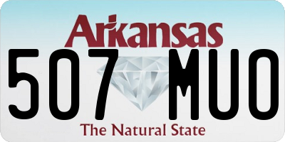 AR license plate 507MUO