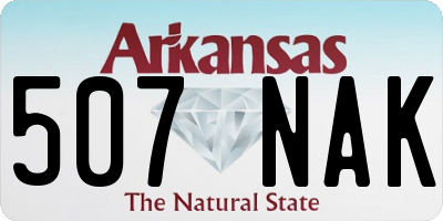 AR license plate 507NAK