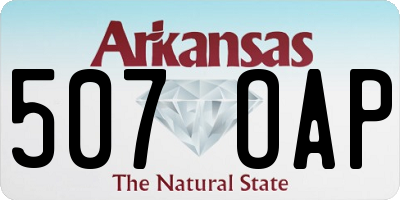 AR license plate 507OAP