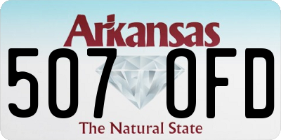 AR license plate 507OFD