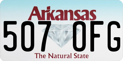 AR license plate 507OFG