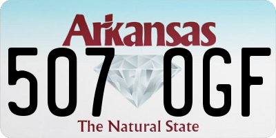AR license plate 507OGF