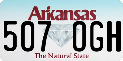 AR license plate 507OGH