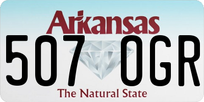 AR license plate 507OGR