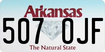 AR license plate 507OJF