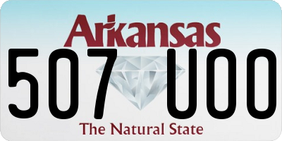 AR license plate 507UOO