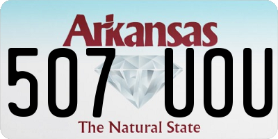 AR license plate 507UOU