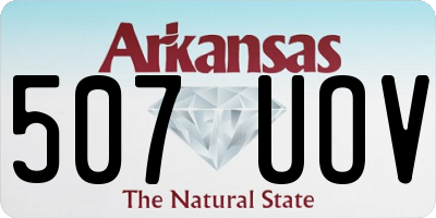 AR license plate 507UOV